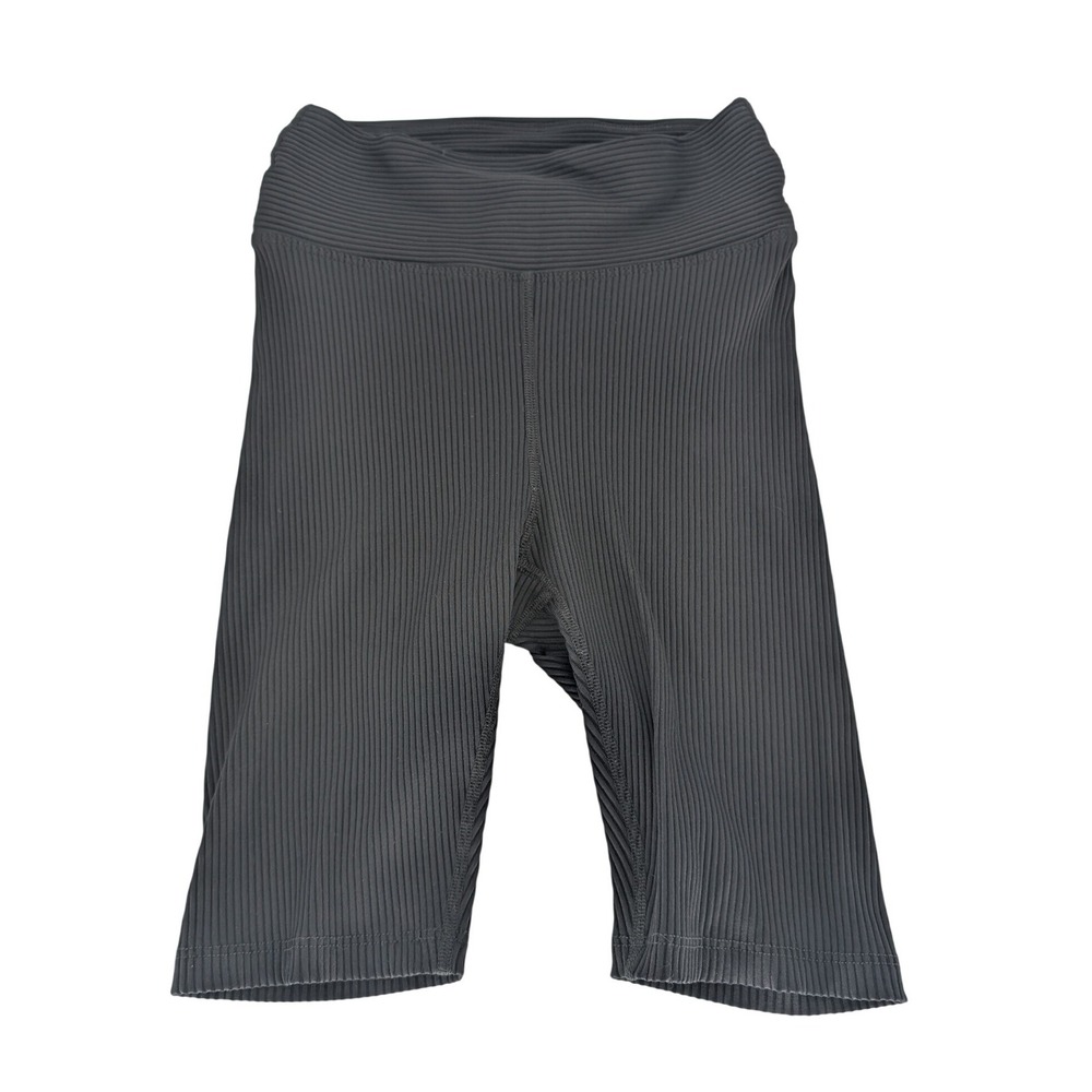 Year of Ours Biker Shorts‎ Women S Black Ribbed High Waist Athletic Athleisure